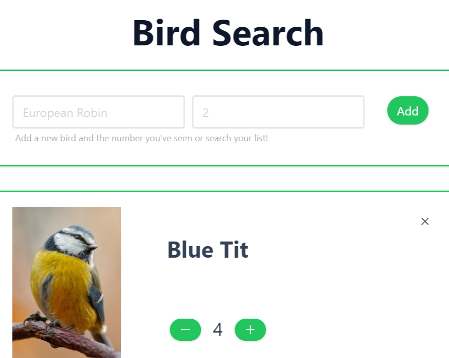 Bird Search app preview