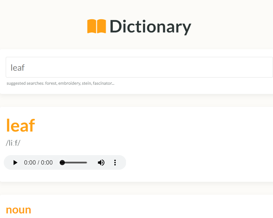 Dictionary App